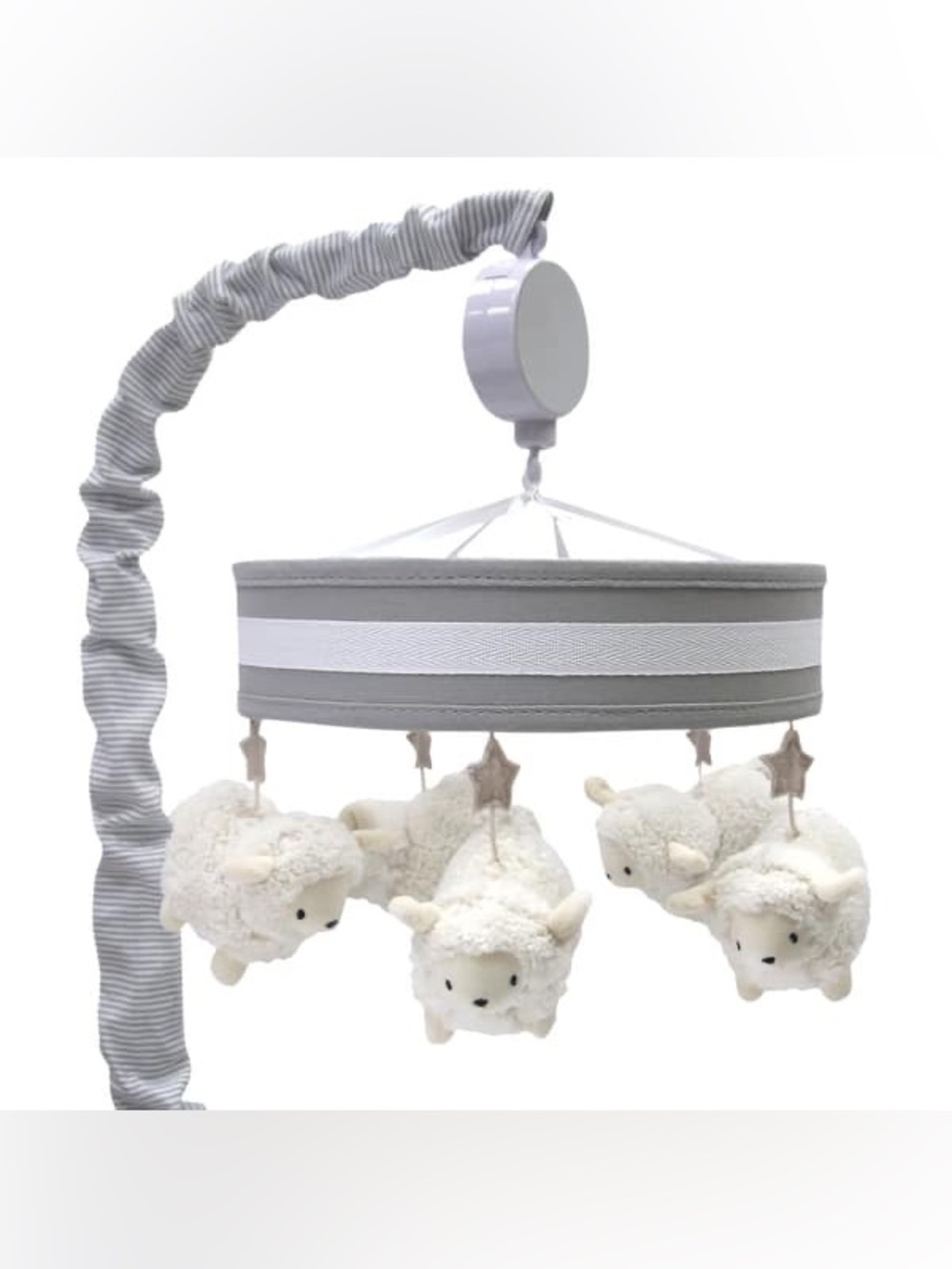 Neutral Plush Lamb Mobile - Nursery Mobile